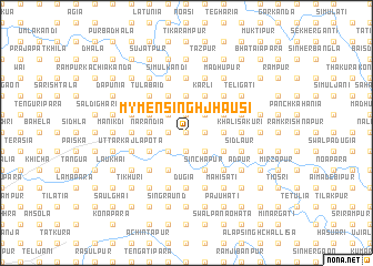 map of Mymensingh Jhāusi