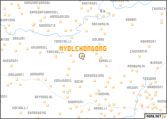 map of Myŏlchŏn-dong