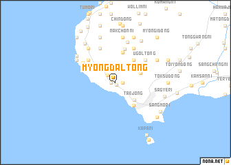 map of Myŏngdal-tong