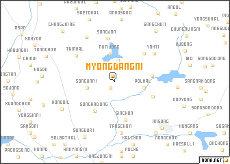 map of Myŏngdang-ni