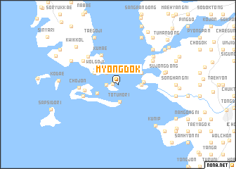 map of Myŏngdŏk