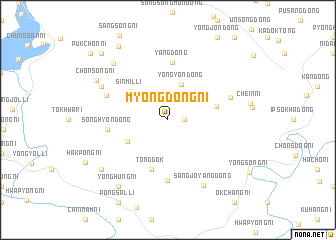 map of Myŏngdŏng-ni