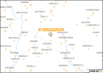 map of Myŏngdŏng-ni