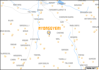 map of Myŏnggye-ri