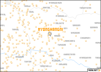 map of Myŏnghang-ni