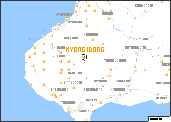 map of Myŏngi-dong