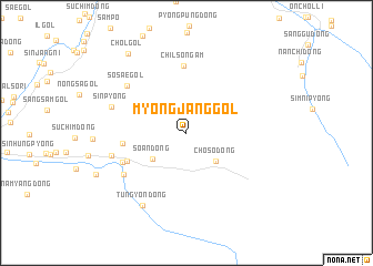 map of Myŏngjang-gol
