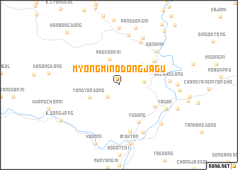 map of Myŏngmi-nodongjagu