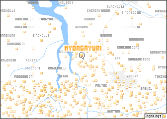 map of Myŏngnyu-ri