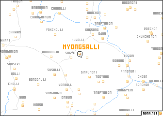 map of Myŏngsal-li