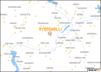 map of Myŏngwŏl-li