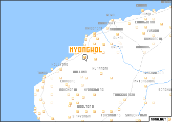 map of Myŏngwŏl