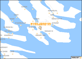 map of Myrkjanoyri