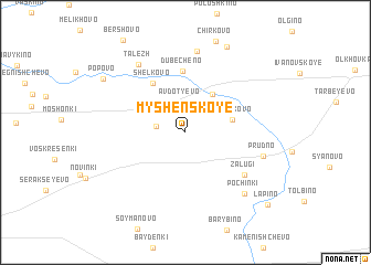 map of Myshenskoye