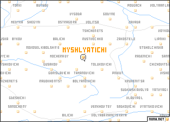 map of Myshlyatichi