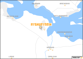 map of Myshuryn Rih