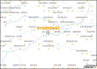 map of Mysiakowiec