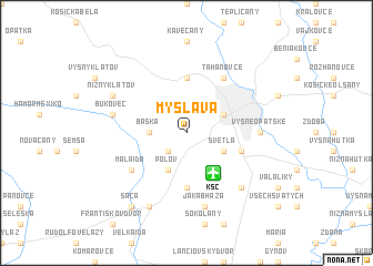 map of Myslava