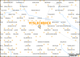 map of Myslechovice