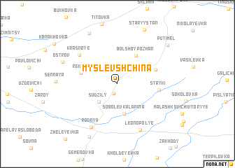 map of Myslevshchina