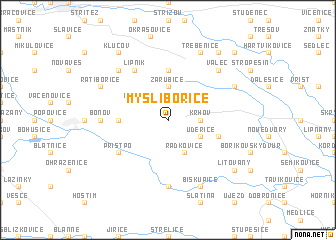 map of Myslibořice