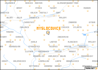 map of Mysločovice