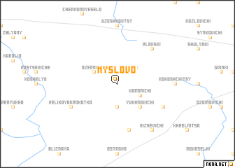 map of Myslovo