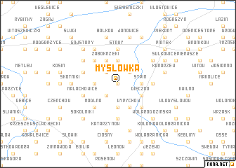 map of Mysłówka