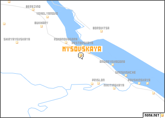 map of Mysovskaya