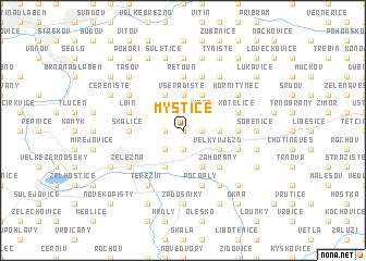 map of Myštice