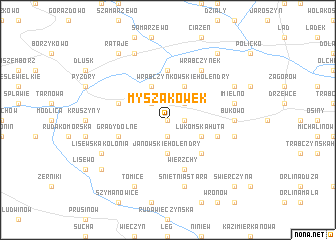 map of Myszakówek