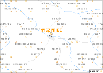 map of Myszyniec