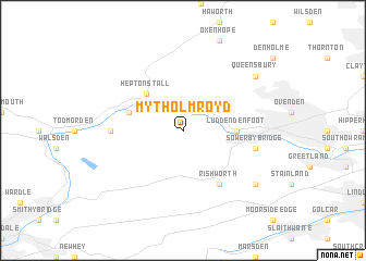 map of Mytholmroyd