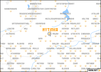 map of Mýtinka