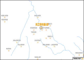 map of Mzambia