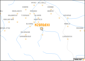 map of Mzondeki