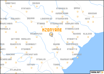 map of Mzonyane