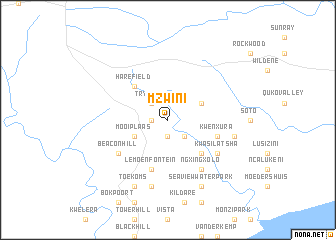 map of Mzwini