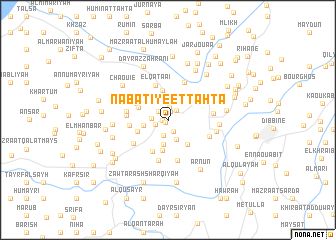 map of Nabatîyé et Tahta