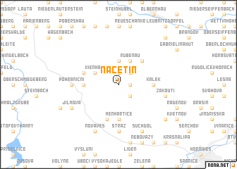 map of Načetín