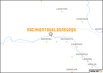 map of Nacimiento de los Negros