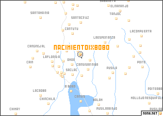 map of Nacimiento Ixbobó