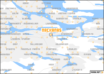 map of Nackanäs