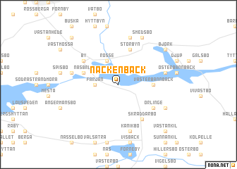 map of Näckenbäck