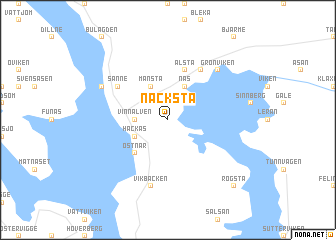 map of Näcksta
