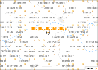 map of Nadaillac-de-Rouge