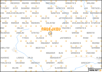 map of Nadějkov