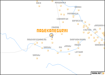 map of Nadekān-e Gūrmī