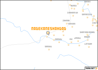 map of Nadekān-e Shahdād