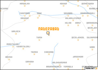 map of Nāderābād